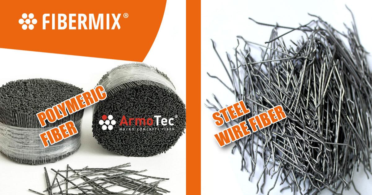 Comparison of polymer and steel wire fiber